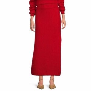 Le' AL.X Mohair Wool Blend Knit High Rise Sheath Maxi Sweater Skirt Size M NWT